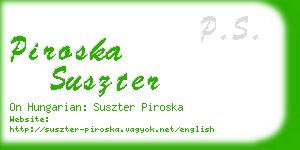 piroska suszter business card